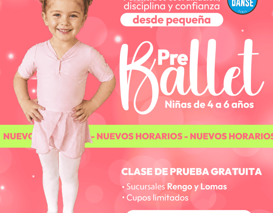 Pre Ballet Petite Danse: nuevos horarios y clase de prueba gratuita para niñas de 4 a 6 años en Rengo y Lomas
