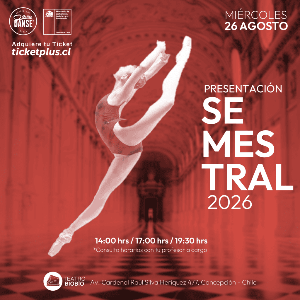 Afiche Presentación Semestral 2026 Academia Petite Danse en Teatro Biobío